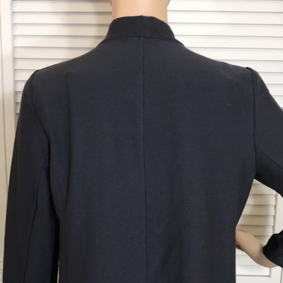 EILEEN FISHER Stretch-Crêpe Dark Gray Cardigan Medium Petite - Picture 8 of 12